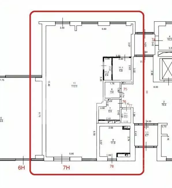 Помещение свободного назначения в Москва наб. Марка Шагала, 11к2 (120 ... - Фото 2