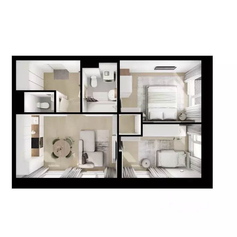 2-к кв. Московская область, Мытищи Ярославский квартал жилой комплекс, ... - Фото 2