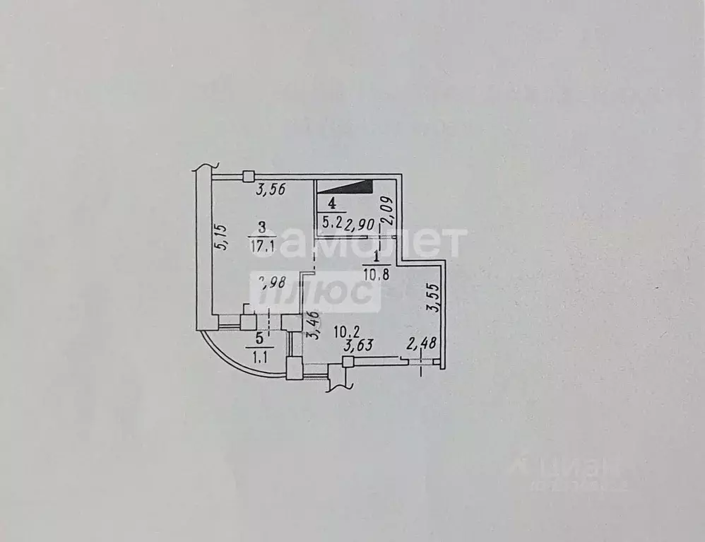 1-к кв. Омская область, Омск Московка мкр, ул. Ишимская, 13 (43.3 м) - Фото 2