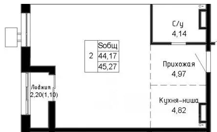2-к кв. Приморский край, Артем  (44.17 м) - Фото 1