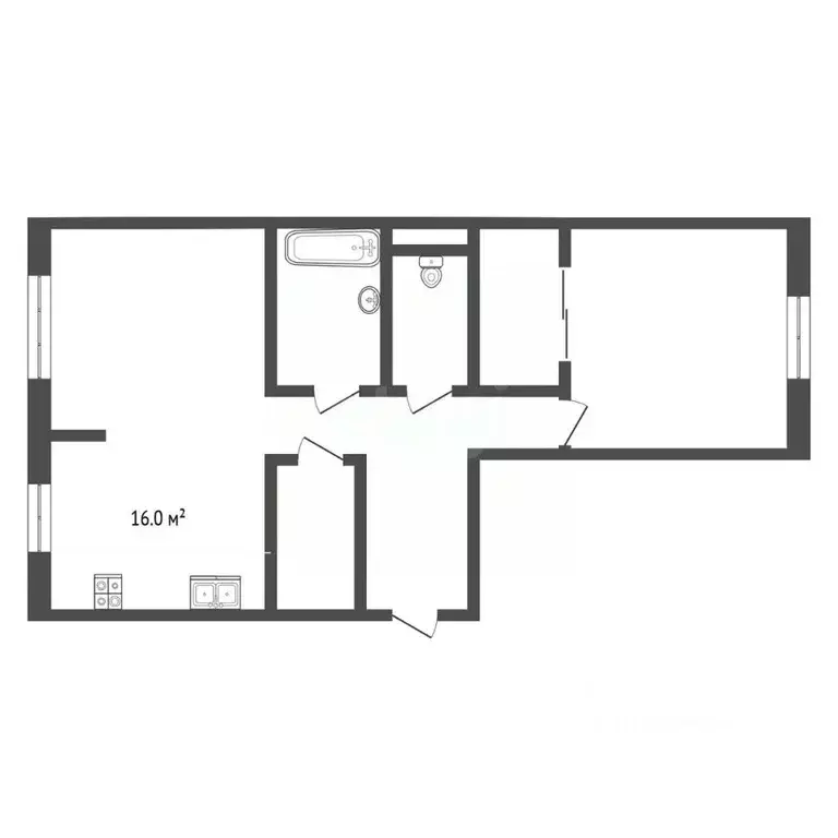 2-к кв. Москва Каширское ш., 65К1 (59.9 м) - Фото 2