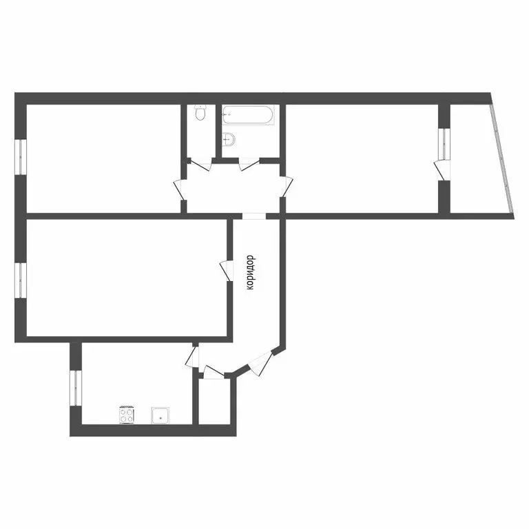 3-комнатная квартира: Тюмень, Ставропольская улица, 13 (65.7 м) - Фото 0
