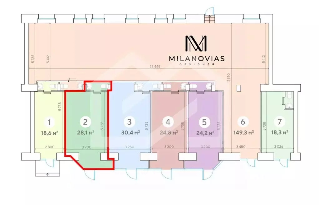 Торговая площадь в Москва Ленинский просп., 62/1 (28 м) - Фото 2