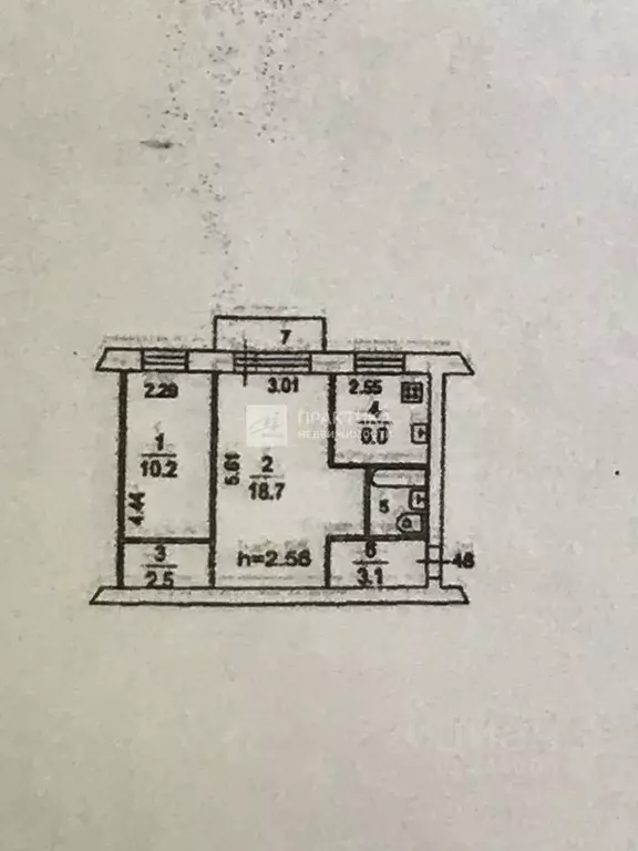 2-к кв. Московская область, Люберцы Волковская ул., 49а (43.4 м) - Фото 2