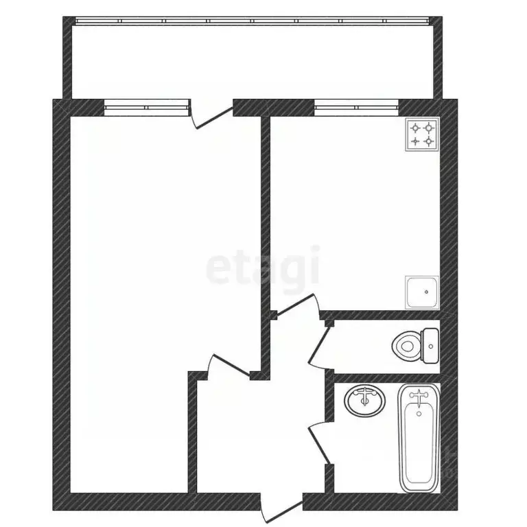 1-к кв. Костромская область, Кострома пос. Новый, 7 (35.8 м) - Фото 0