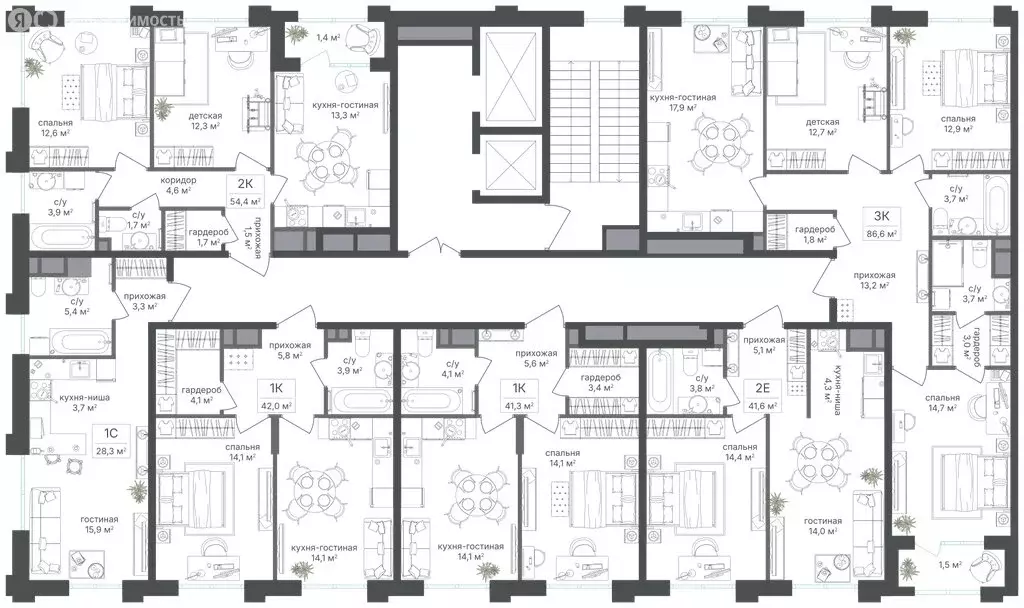 1-комнатная квартира: Москва, САО, Головинский район, жилой комплекс ... - Фото 1
