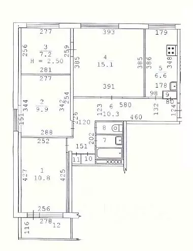 4-к кв. Свердловская область, Екатеринбург ул. Молодежи, 82 (63.9 м) - Фото 1