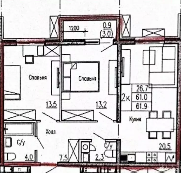 2-к кв. Краснодарский край, Новороссийск ул. Мурата Ахеджака, 16к1 ... - Фото 0
