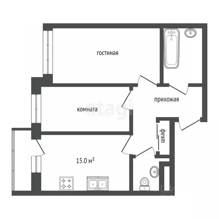 2-к кв. Смоленская область, Смоленск ул. Генерала Трошева, 8 (74.0 м) - Фото 1