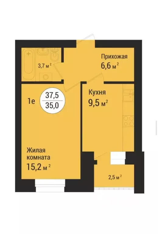 1-к кв. Тамбовская область, Тамбов Телецентр мкр, Европейский-2 жилой ... - Фото 1