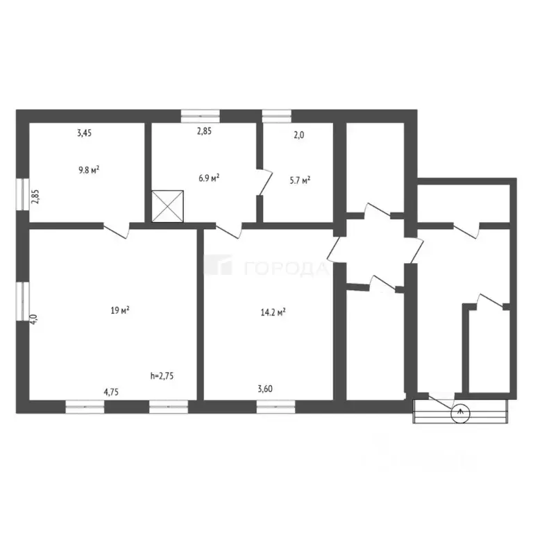 Дом в Кемеровская область, Прокопьевск ул. Эйхе, 9 (74 м) - Фото 2