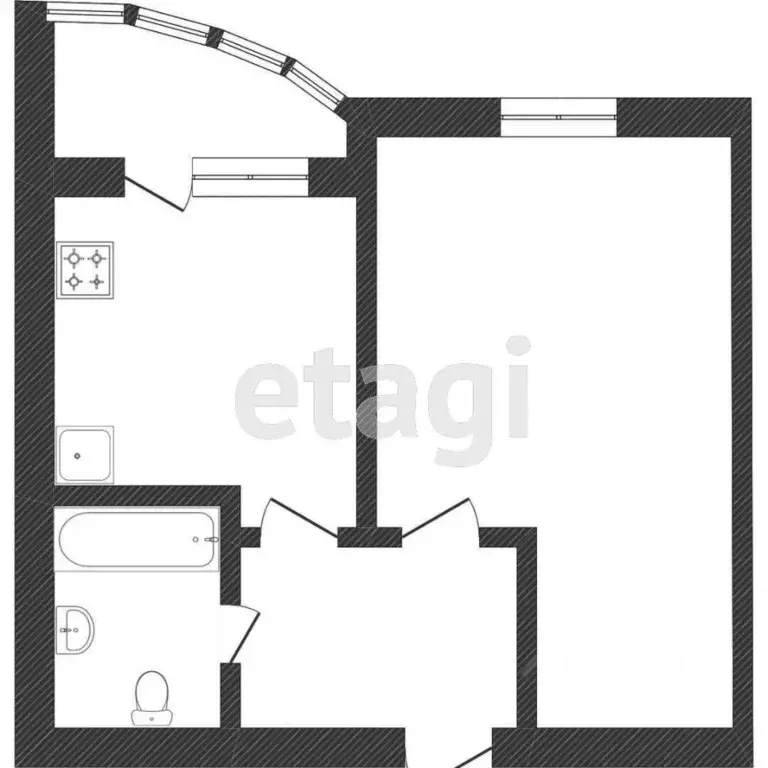 1-к кв. Калужская область, Калуга ул. Болдина, 12А (38.1 м) - Фото 2