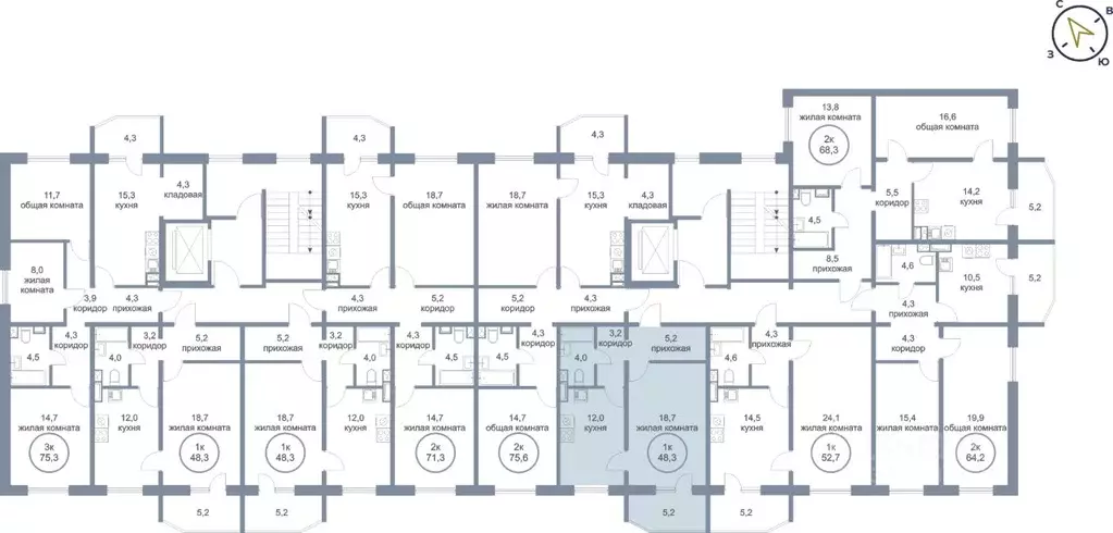 1-к кв. Ханты-Мансийский АО, Нефтеюганск 5-й мкр, 50 (48.3 м) - Фото 2