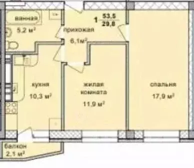 2-к кв. Краснодарский край, Анапа ул. Ленина, 180к6 (51.0 м) - Фото 2