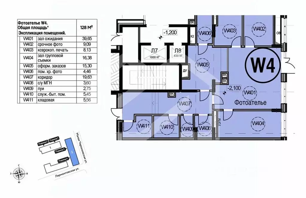 Торговая площадь в Москва Лермонтовская ул., 1 (128 м) - Фото 2