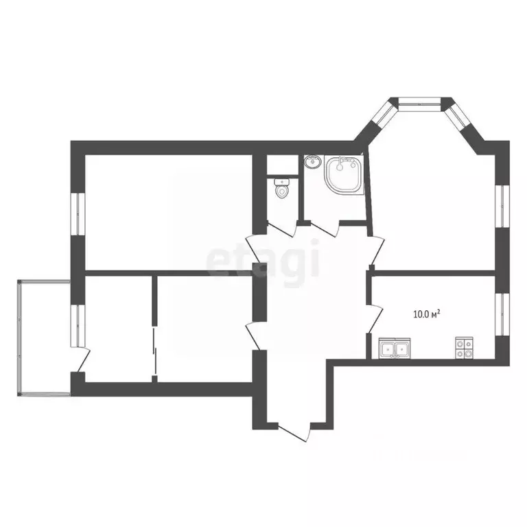 3-к кв. Коми, Сыктывкар ул. Карла Маркса, 185 (73.5 м) - Фото 0
