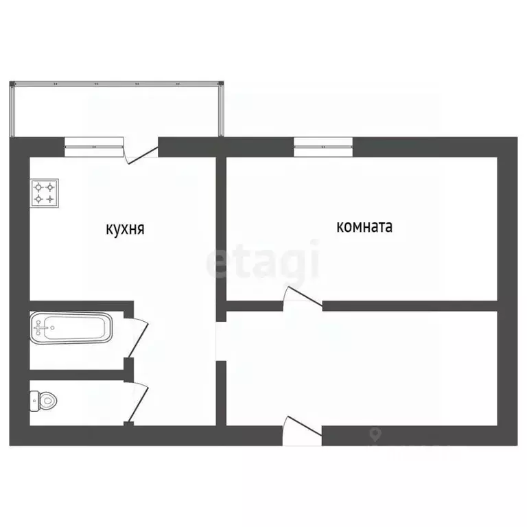 1-к кв. Владимирская область, Ковров ул. Строителей, 28 (41.0 м) - Фото 1