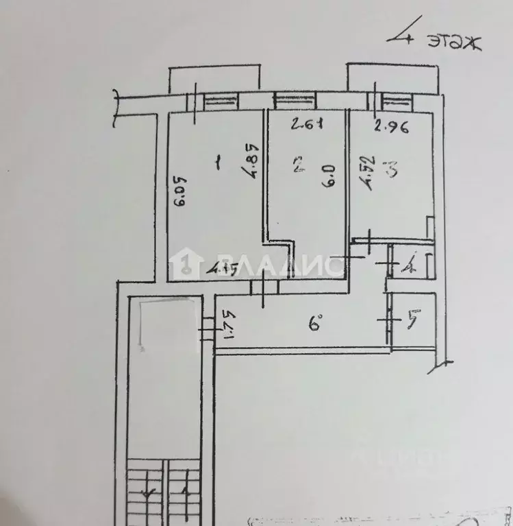 2-к кв. Бурятия, Улан-Удэ Энергетик мкр, 42 (65.7 м) - Фото 2