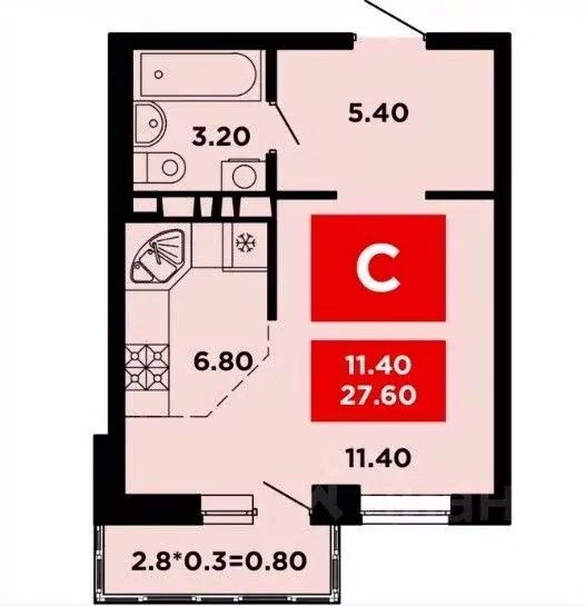 Студия Краснодарский край, Краснодар ул. Им. Мурата Ахеджака, 12к7 ... - Фото 1
