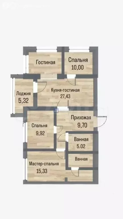 3-комнатная квартира: Тюмень, улица Героев Сталинградской Битвы, 5 ... - Фото 1
