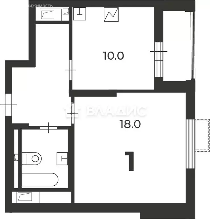 1-комнатная квартира: Москва, Алтуфьевское шоссе, 53к2 (39.2 м) - Фото 1