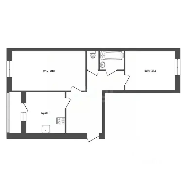 2-к кв. Ленинградская область, Кириши ул. Нефтехимиков, 31 (52.6 м) - Фото 2
