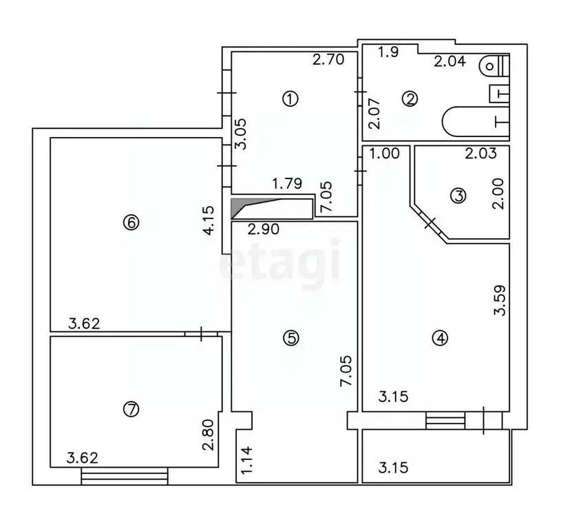 3-к кв. Липецкая область, Липецк ул. М.И. Неделина, 3А (69.7 м) - Фото 0