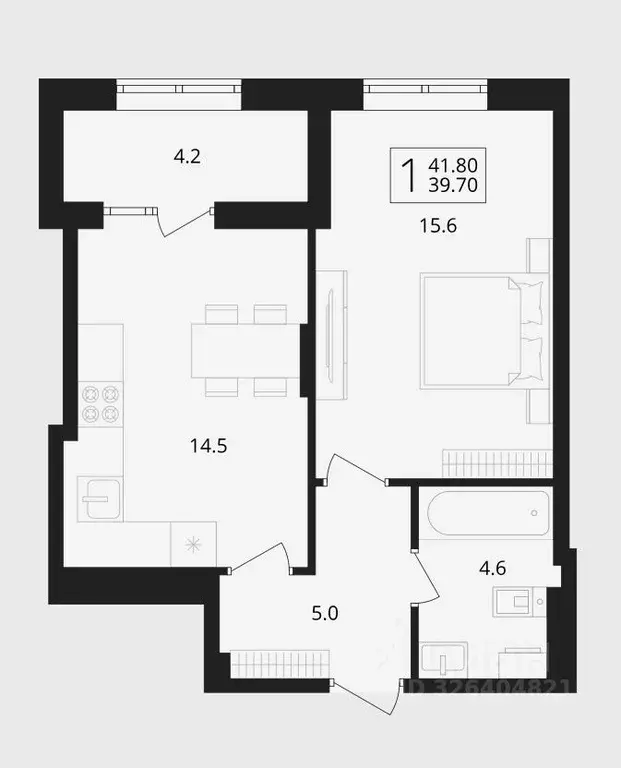 1-к кв. Брянская область, Брянский район, Снежское с/пос, пос. Путевка ... - Фото 1