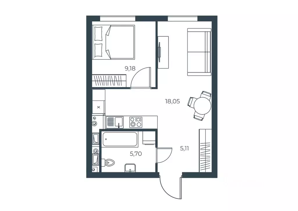 1-к кв. Астраханская область, Астрахань Бакинская ул., 65 (37.36 м) - Фото 1