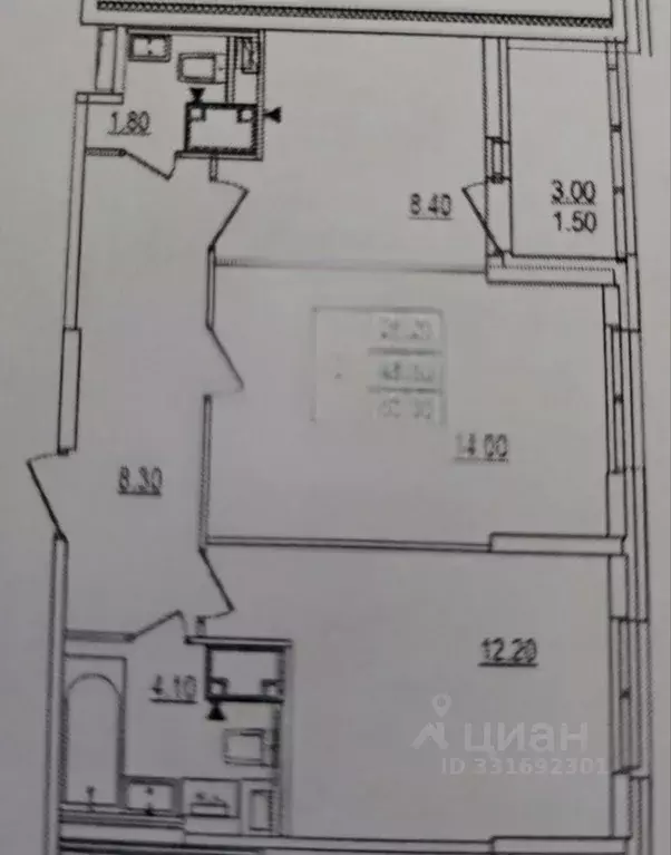 2-к кв. Москва ул. Вешних Вод, 70к1 (48.1 м) - Фото 2