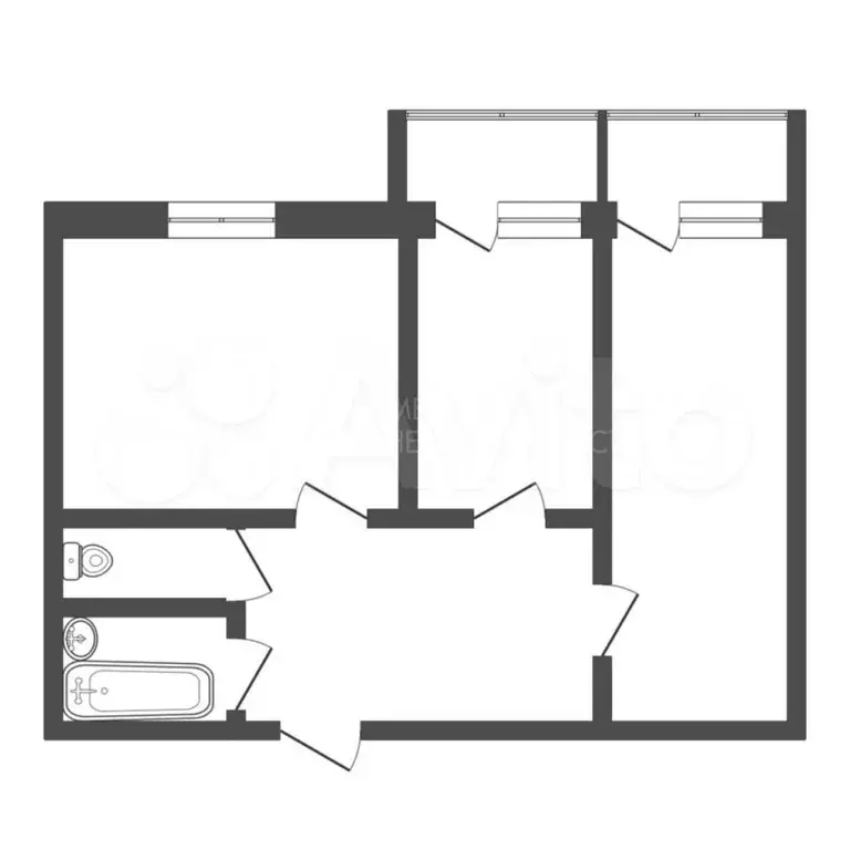 2-к. квартира, 64 м, 4/9 эт. - Фото 0