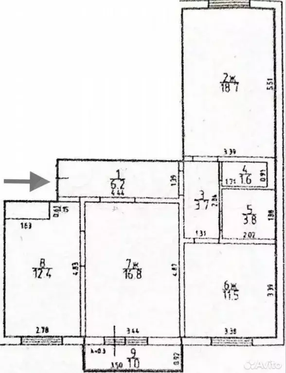 3-к. квартира, 84 м, 5/9 эт. - Фото 0