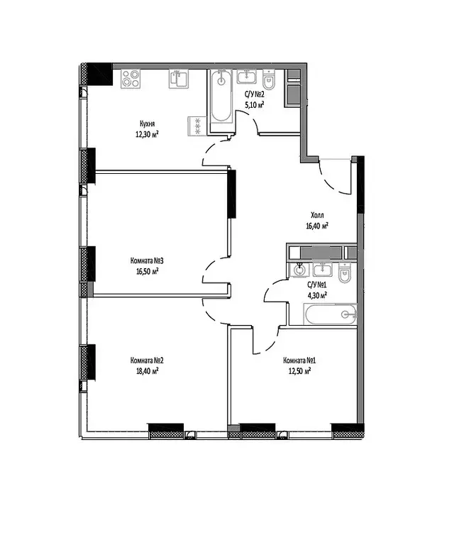 Продаётся 3-к квартира, 85.5 м - Фото 0
