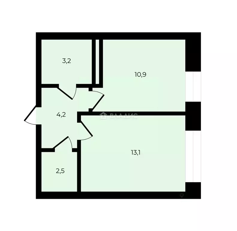 1-к кв. Московская область, Балашиха ул. Безымянная, 8 (33.9 м) - Фото 2