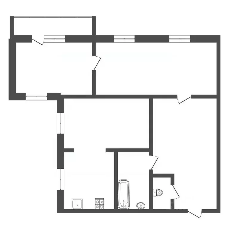 2-к кв. Тульская область, Тула ул. Вересаева, 16 (68.0 м) - Фото 2