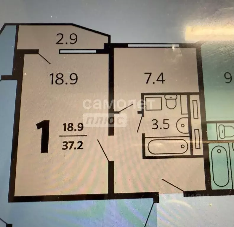 1-к кв. Москва бул. Матроса Железняка, 33К1 (36.7 м) - Фото 2