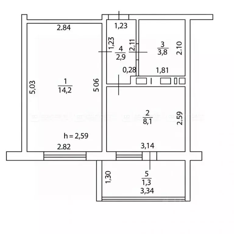 1-к кв. Татарстан, Казань просп. Ильгама Шакирова, 5 (29.0 м) - Фото 2