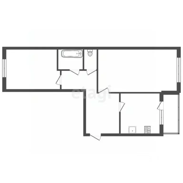 2-к кв. Владимирская область, Ковров Моховая ул., 2/9 (54.0 м) - Фото 2