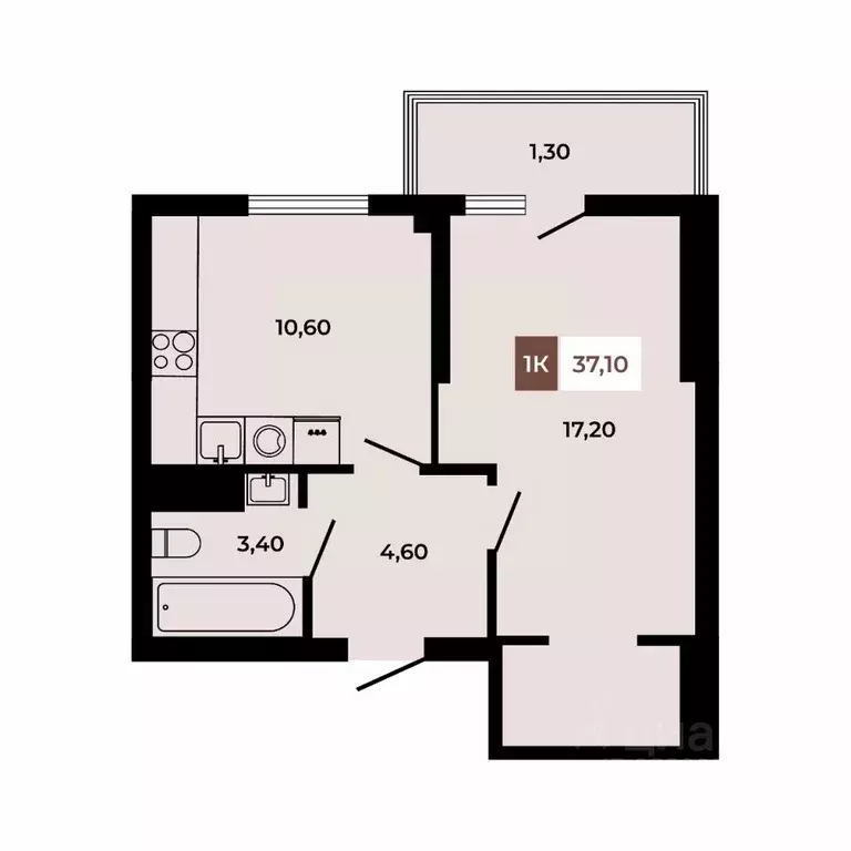 1-к кв. Ростовская область, Аксайский район, Щепкинское с/пос, пос. ... - Фото 1