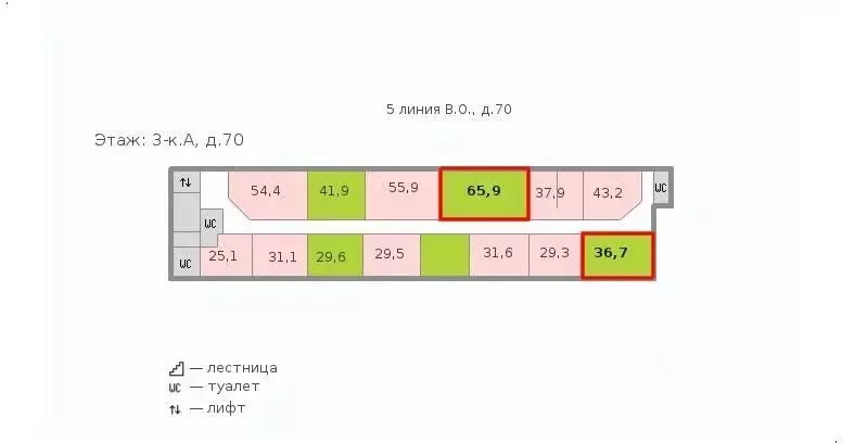 Офис в Санкт-Петербург 6-я Васильевского острова линия, 63 (103 м) - Фото 1