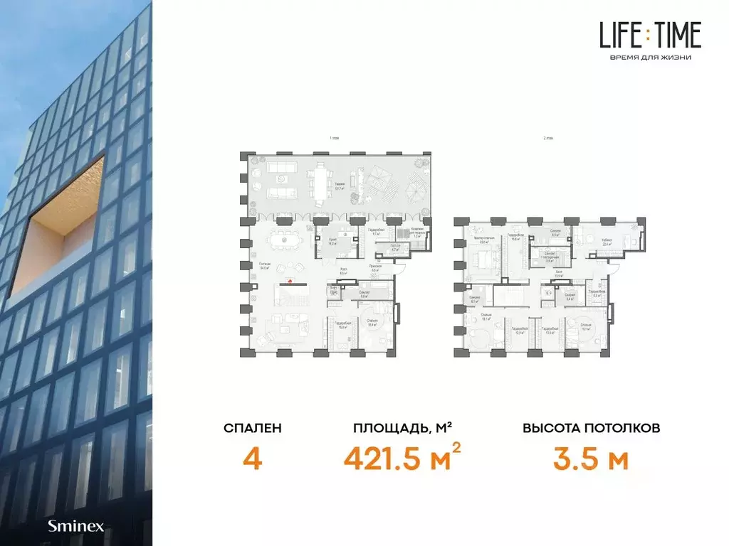 5-к кв. Москва 2-я Черногрязская ул. (421.5 м) - Фото 0