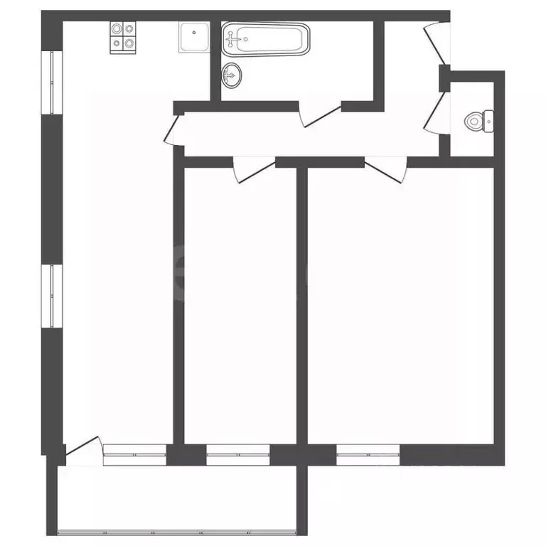 2-к кв. Тульская область, Тула Первомайская ул., 32А (74.6 м) - Фото 2