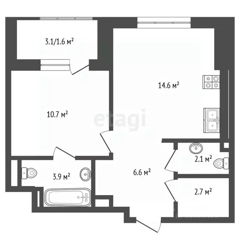 1-к кв. Москва ул. Вильгельма Пика, 1 (40.6 м) - Фото 2