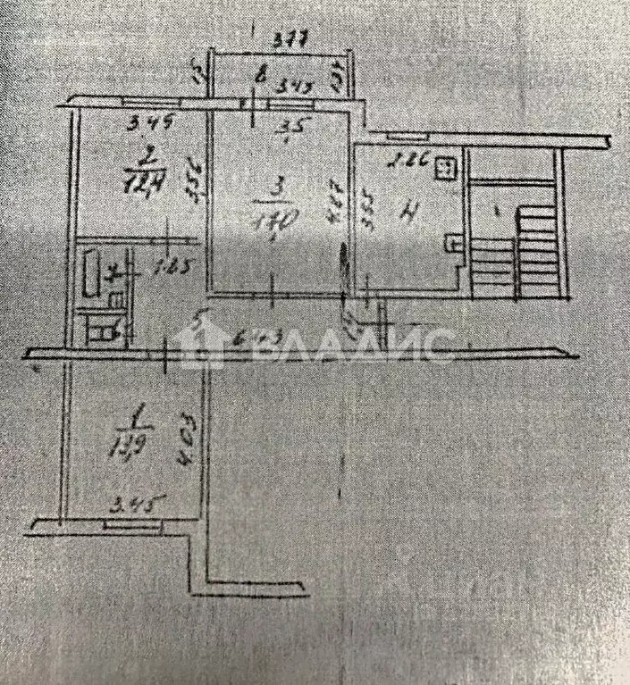 3-к кв. Пензенская область, Пенза ул. Антонова, 27 (69.4 м) - Фото 2