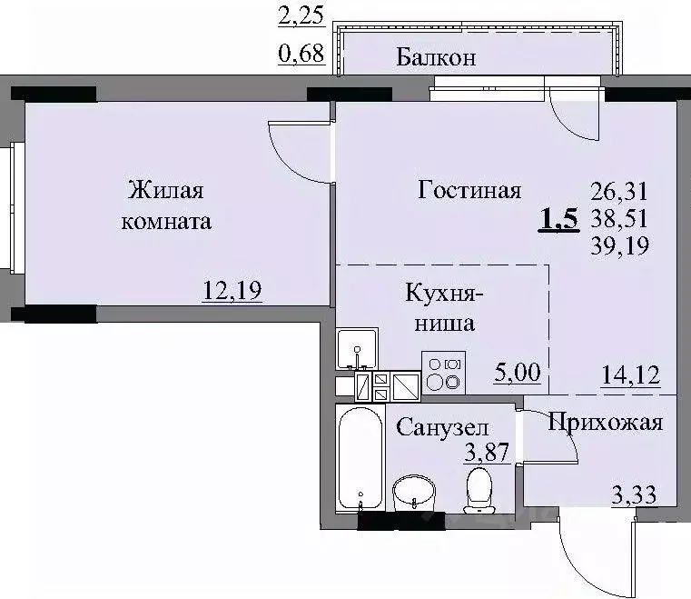 1-к кв. Удмуртия, Ижевск Автопроизводство жилрайон, 3-й мкр, Арден на ... - Фото 0