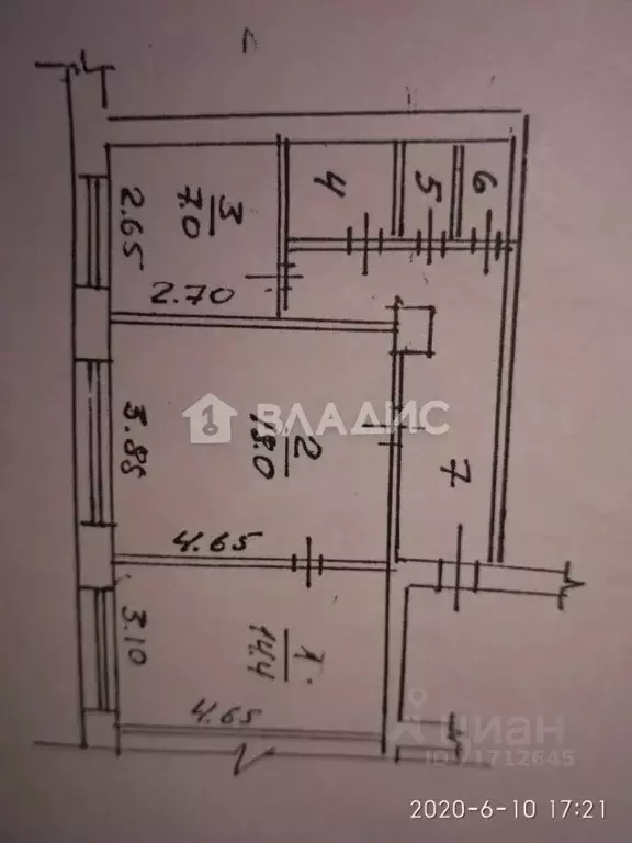 2-к кв. Воронежская область, Воронеж ул. Карла Либкнехта, 57 (51.3 м) - Фото 1