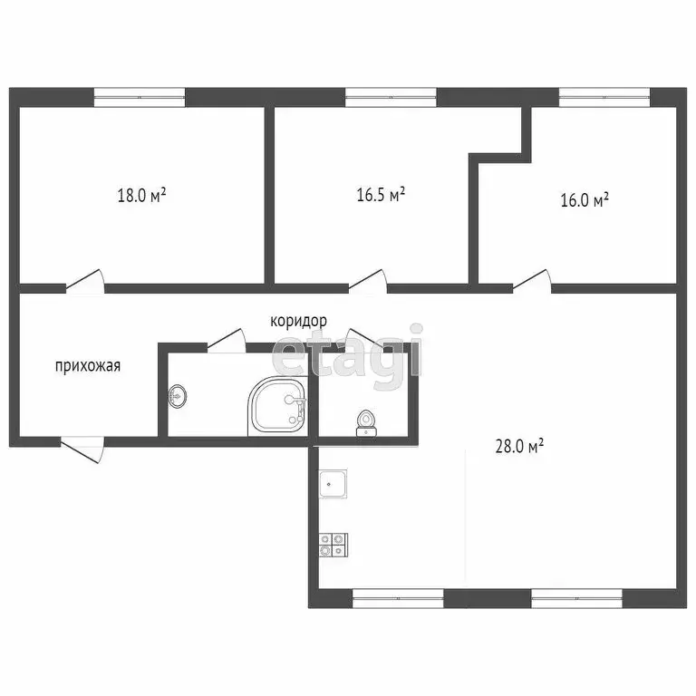 4-комнатная квартира: Тверь, улица Бебеля, 5/24 (87 м) - Фото 0