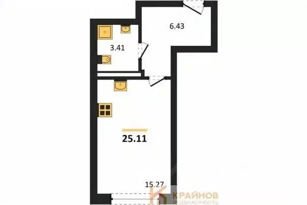 Студия Воронежская область, Воронеж Московский просп., 66 (25.11 м) - Фото 0