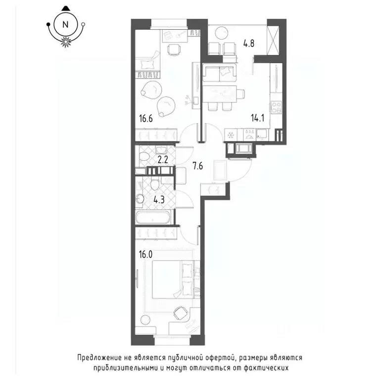 2-к кв. Омская область, Омск Зеленая река мкр, 10 (63.2 м) - Фото 0