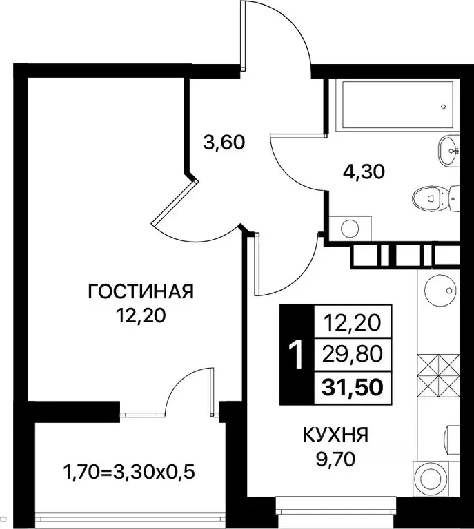 1-к кв. Ростовская область, Ростов-на-Дону ул. Берберовская, 19с2 ... - Фото 0